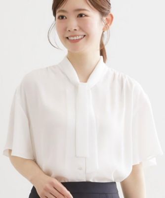 ＜Reflect (Women)＞【マシンウォッシュ可】フレアスリーブボウタイブラウス（２００２５８９９７５）