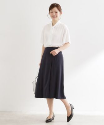 マシンウォッシュ可】フレアスリーブボウタイブラウス