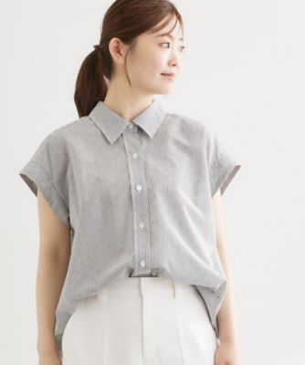 ＜Reflect (Women)＞【接触冷感】フレンチスリーブシャツブラウス（２００２５８９９７７）