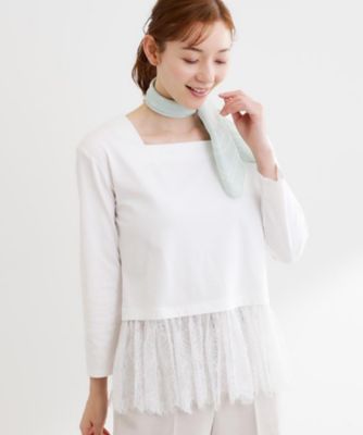 ＜Reflect (Women)＞【ＵＶカット／接触冷感／レイヤードにおすすめ◎】レース切り替えプルオーバージャージ（２００２５８９９８３）