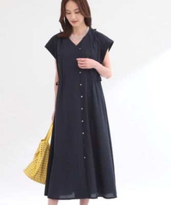 Seventen by Miho Kawahitoフロントボタンワンピース 20％off】フロントボタンネイビーワンピース - seventen