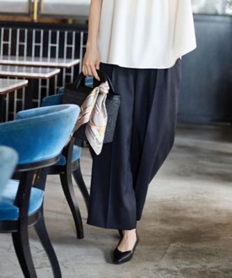 ＜Reflect (Women)＞【セットアップ可】リネンライクソフトカーブパンツ（２００２５９００００）