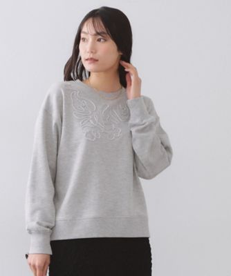 コード刺繍裏毛プルオーバー【洗濯機OK】（2002590094