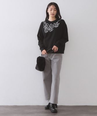 コード刺繍裏毛プルオーバー【洗濯機OK】（2002590094