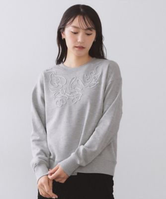 コード刺繍裏毛プルオーバー【洗濯機OK】（2002590094