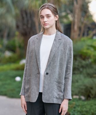 ウォッシャブルリネンライトジャケット（2002590096