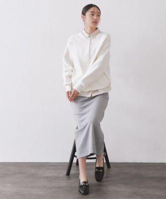 ヘンリーネックニット／前後2WAY【洗濯機OK