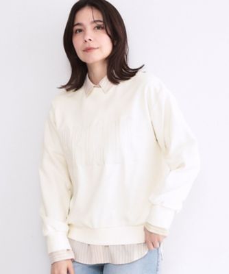 ロゴ刺繍裏毛トップス【洗濯機OK】（2002590103