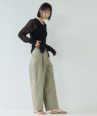 フロントタックチノパン（2002590919） | GALLEST (Women