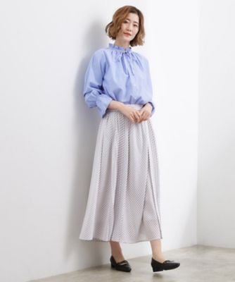 動くたびに表情が生まれる 軽やかストライププリーツスカート