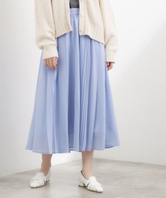 動くたびに表情が生まれる 軽やかストライププリーツスカート