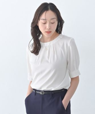 ＜UNTITLED L (Women/大きいサイズ)＞タックディティールブラウス（２００２５９１０６１）