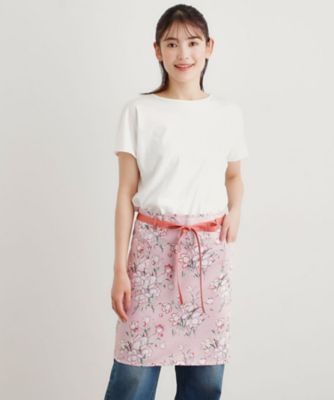 ＜LAURA ASHLEY＞サトクリフチューリップ柄　カフェエプロン（２００２５９１１２９）