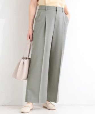 ＜SHOO LA RUE (Women)＞【セットアップ可／洗濯機可／Ｓ－ＬＬ】シンプルに美しく　タックワイドパンツ（２００２５９１１８２）