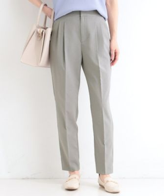 ＜SHOO LA RUE (Women)＞【ひんやり／セットアップ可】洗濯後しわになりにくい　タックテーパードパンツ（２００２５９１１８３）