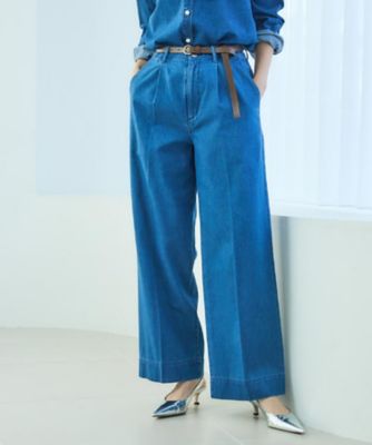 ＜UNTITLED L (Women/大きいサイズ)＞ライトウェイトデニムパンツ（２００２５９１２４９）