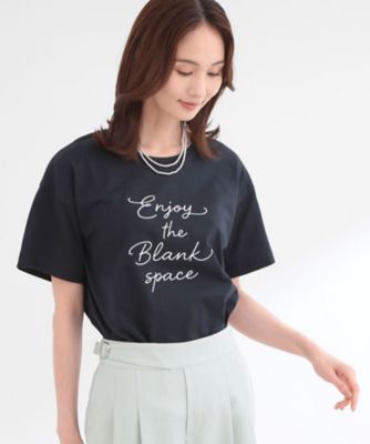 接触冷感】ラインアート刺繍Tシャツ（2002591538