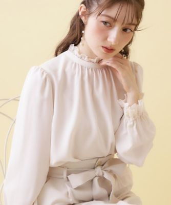 工芸品 Bjufdcu 入荷リクエスト受付中！ボリュームスリーブレースブラウス