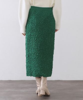 05aw Y’s LAINE WOOL スカート グリーン 23区（ニジュウサンク） スカート 「洗える」カシミヤブレンド Iライン