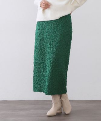 ジャカード編みニットナロースカート【洗える】（2002591693