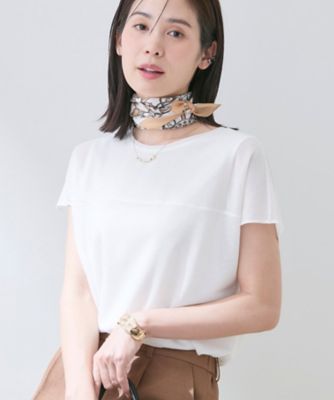 ＜INDIVI S (Women/小さいサイズ)＞【洗える／アンサンブル可能】シアースストライプトップス（２００２５９１７８５）