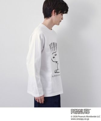PEANUTS ／ ピーナッツ スヌーピー ヴィンテージ風プリント長袖