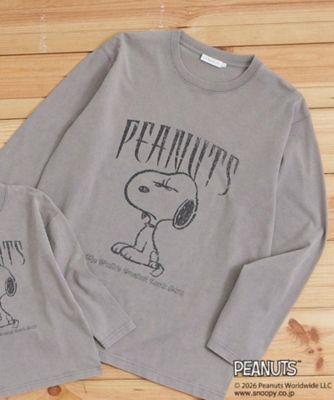 PEANUTS ／ ピーナッツ スヌーピー ヴィンテージ風プリント長袖