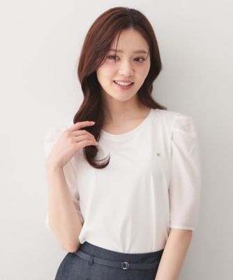 ＜index (Women)＞ＵＶケア　シアータックスリーブドッキングＴシャツ【接触冷感／洗濯機ＯＫ】（２００２５９２１５５）