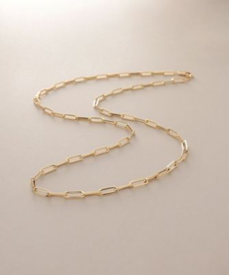 ＜COCOSHNIK (Women)＞Ｋ１８中空イタリアングメット　ネックレスＳ（５０ｃｍ）（２００２５９２１８５）