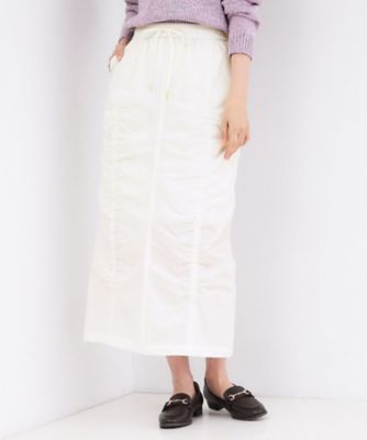 ＜OPAQUE.CLIP (Women)＞撥水シャーリングナロースカート【洗濯機ＯＫ／ＵＶケア／花粉対応】（２００２５９２４６９）