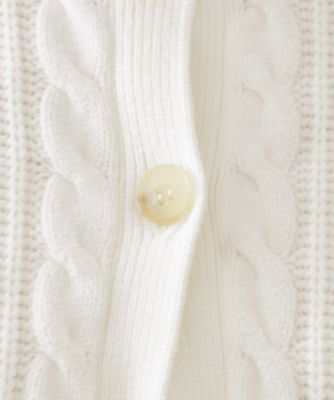 ケーブルミドルゲージニットカーディガン【洗濯機OK