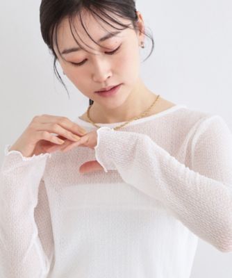 ＜OPAQUE.CLIP (Women)＞ラッセルレーストップス【洗濯機ＯＫ】（２００２５９２５５６）