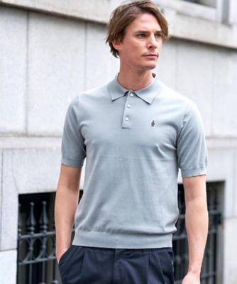 【最高カラー】ワコマリア　刺繍ロゴ入　シルク混ニットポロ　M WACKO MARIA (ワコマリア) PYTHON KNIT POLO SHIRT (パイソンニット