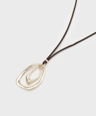 ＜UNTITLED (Women)＞レザー調トップネックレス（２００２５９２７６７）