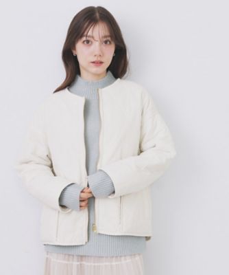 美品【DIESEL】リバーシブル キルティングブルゾン アイボリー フルジップ リバーシブル キルティングファーブルゾン【洗濯機OK