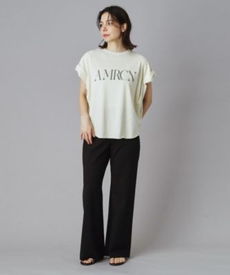 Americana アメリカーナ ロールアップ Tシャツ　カットソー 半袖 AMERICANA/アメリカーナ】 AMRCN ロールアップTシャツ（Tシャツ