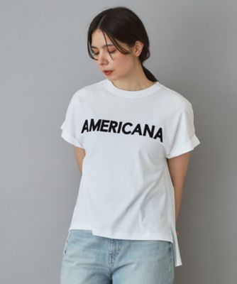 【美品】  Americana / アメリカーナ | 2024SS | オリジナル ラフィー天竺 袖ロールアップ AMRCN Tシャツ | ブラック/ホワイト | レディース 楽天市場】【美品】 Americana / アメリカーナ | 2024SS | オリジナル