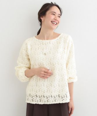 お花起毛レーストップス（2002592788） | SHOO LA RUE