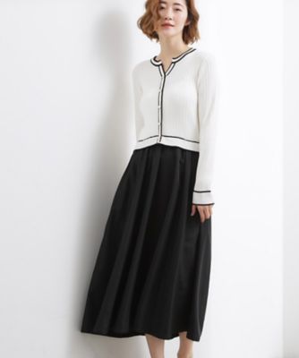 一枚で装いが整う マルチボーダーアソートドッキングワンピース