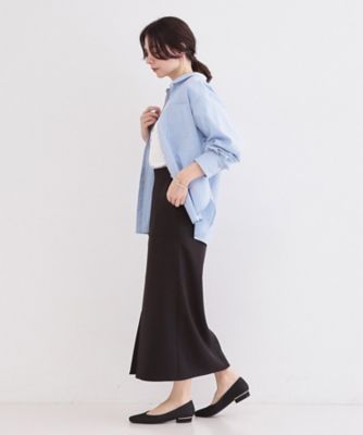 ストレッチダブルポケットタイトスカート【洗濯機OK