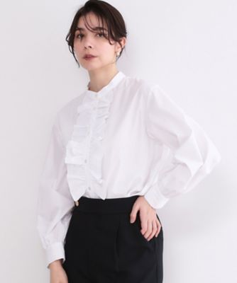 フロントフリルブラウス【洗濯機OK】（2002592845