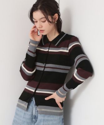 衿付マルチボーダーニット（２００２５９２８８８）