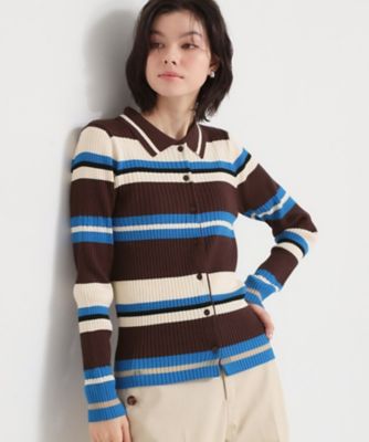 衿付マルチボーダーニット（２００２５９２８８８）