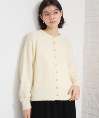 ＜THE SHOP TK (Women)＞ふわふわミニシャギー　クルーネックカーディガン（２００２５９２８８９）