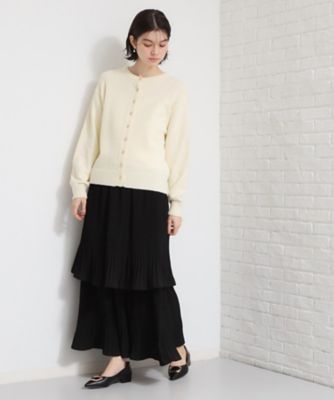 ふわふわミニシャギー クルーネックカーディガン