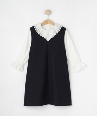 ＜DESSIN (Baby&Kids)＞【２点セット／セレモニー】レースカラーブラウスセットアップワンピース（２００２５９３０３７）