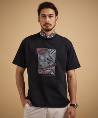 スタイリング　DAICHI MIURA アートプリントTシャツ ブラック モノクロタイルTシャツ（2002593076） | TAKEO KIKUCHI