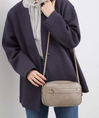 ＜GROVE (Women)＞スクエアＺｉｐポケチェーンショルダー（２００２５９３０９５）