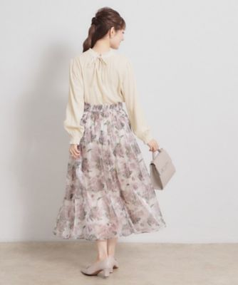 前後2WAY・洗える】RTピケ リボン ブラウス