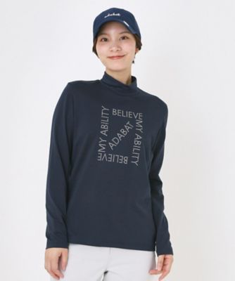 ドットロゴプリントモックネックプルオーバー（2002593201